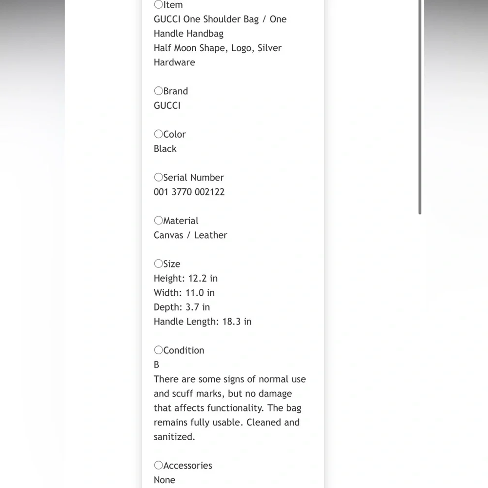 Gucci Black Hobo Bag - Picture 8 of 8